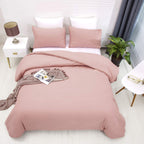 Clothknow Pink Mauve Comforter Set Twin 3Pcs Dusty Rose Bedding Comforter Sets Blush Comforter Twin Soft Mauve Comforter Sets Gr