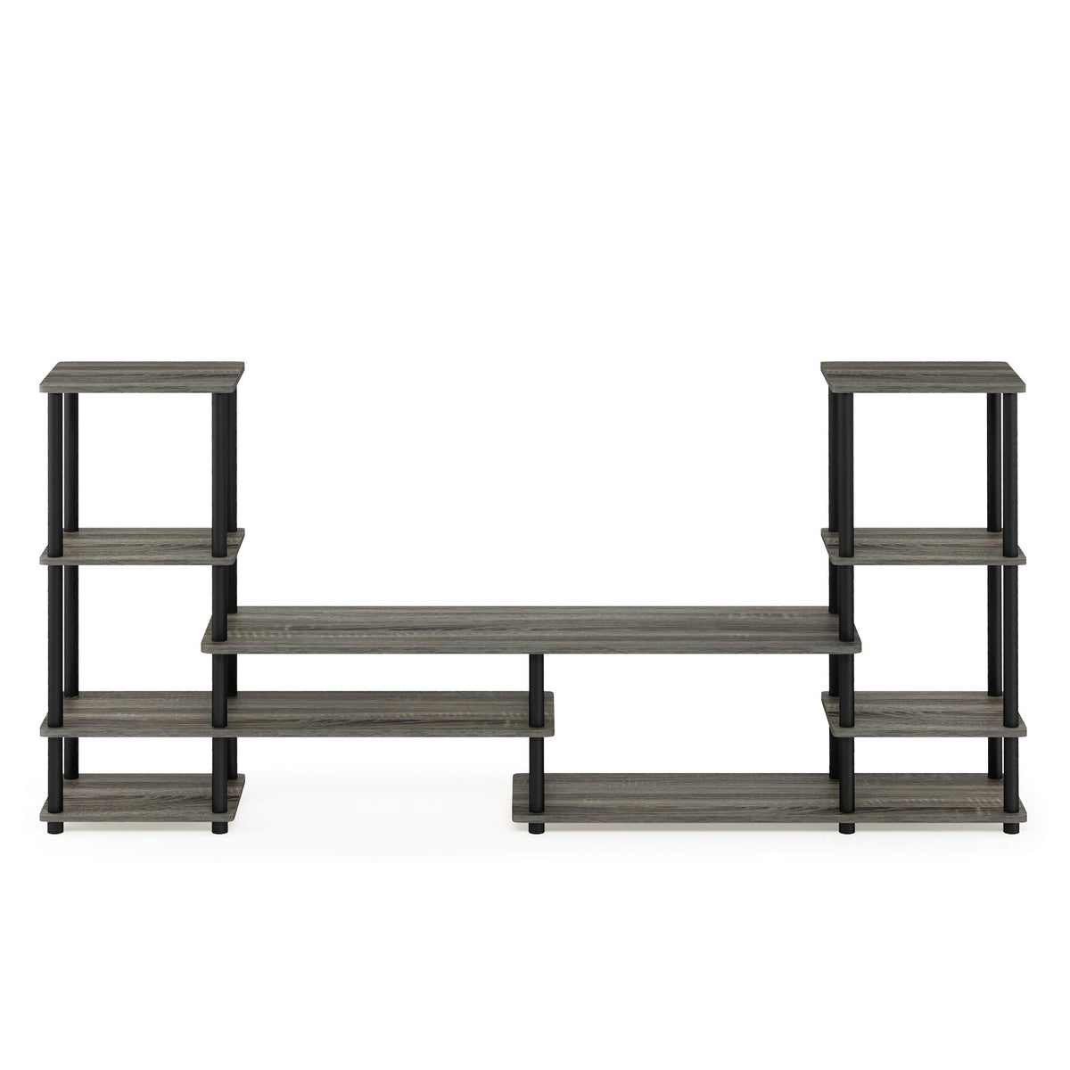 Furinno Turn-N-Tube Grand Entertainment Center, French Oak Grey/Black