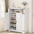 ALLSTAND 6-Tier Shoe Cabinet with Doors, Entryway Shoe Rack Shoe Storage Cabinet with Adjustable Shelves & Anti-tip Fitting, Far