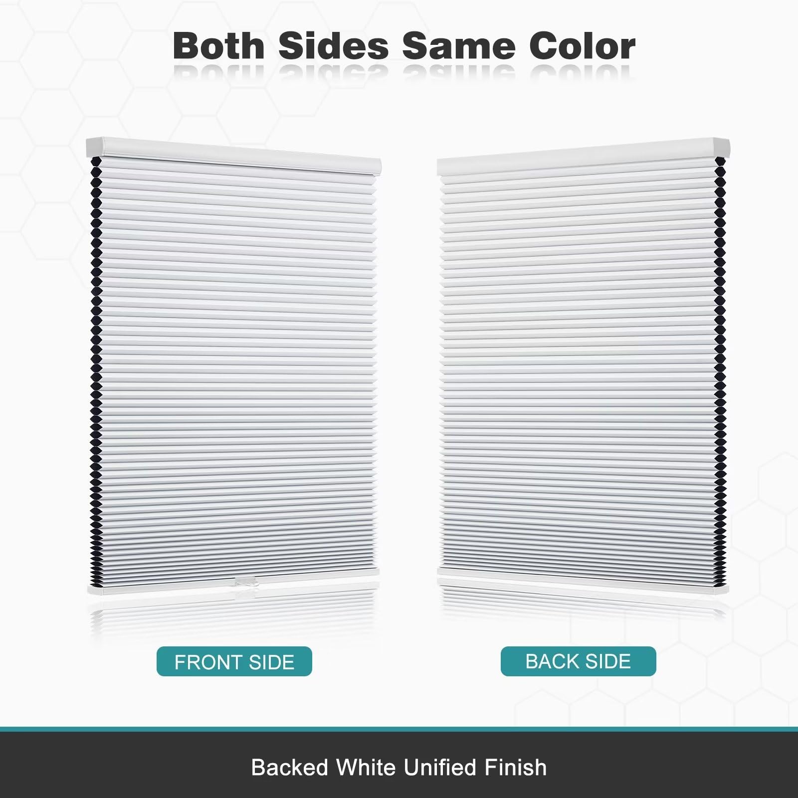 Changshade Cordless Blackout Cellular Shade, Honeycomb Shade With The Diameter Of 1.5 Inch Honeycombs, Room Darkening Pleated Wi