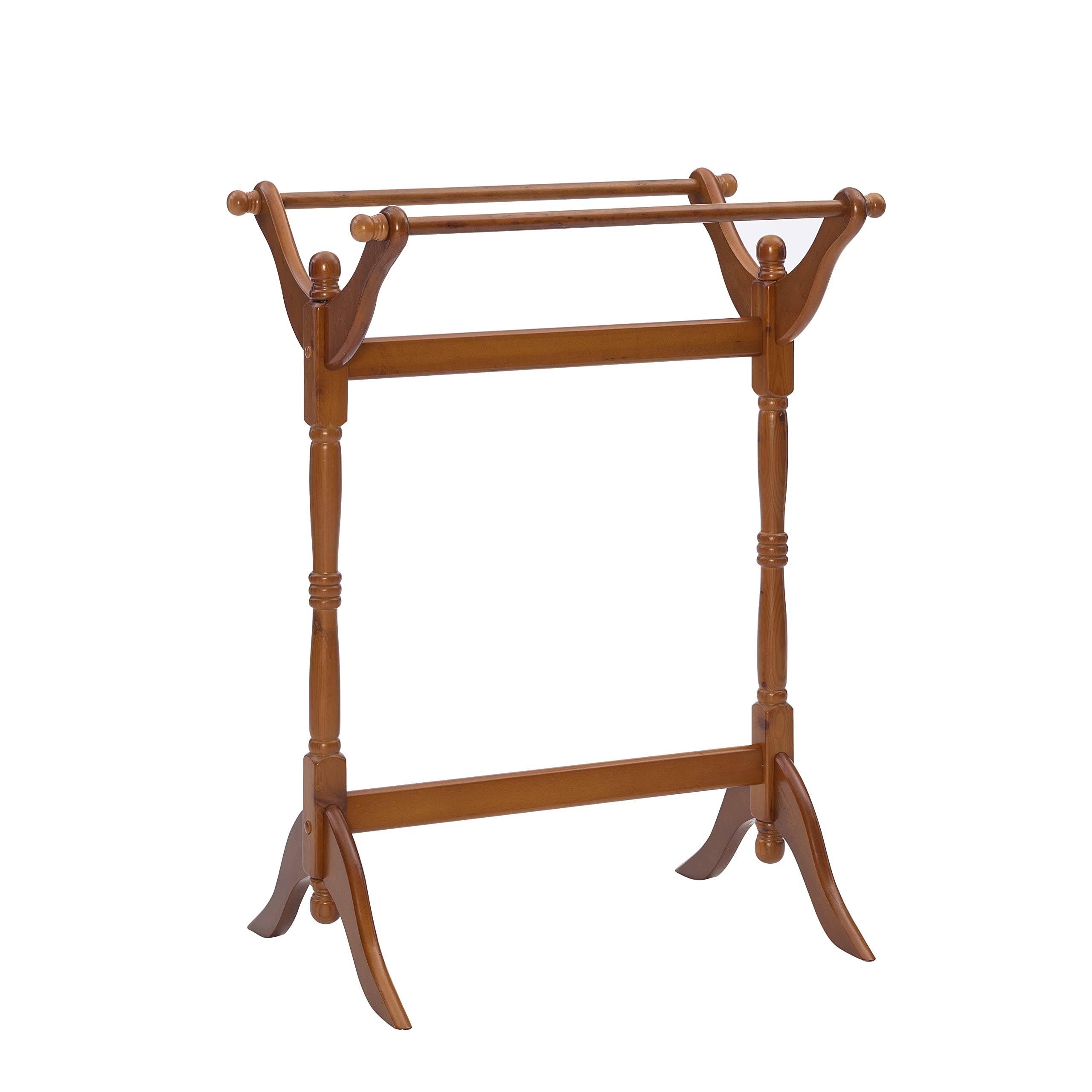 Powell Furniture Boonie Oak Wood Blanket and Quilt Rack