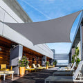 Shade&Beyond 10'X10' Sun Shade Sails Curved Canopy Rectangular Dark Grey 185Gsm Shade Sail Permeable For Patio Deck Yard Backyar