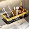 Prant Bathroom Accessories  Multipurpose Aluminium Bathroom Shelf For Wall, SelfAdhesive Wall Mounted Bathroom Organiser Witho