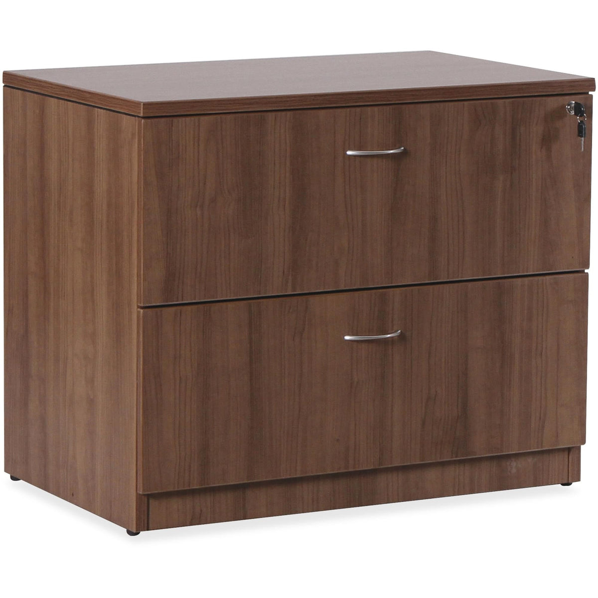 Lorell Essentials Series Walnut Laminate Lateral File