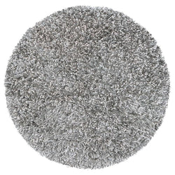 Rizzy Home Alora Decor Pearl 3' Round Solid Lt. Gray Hand-Tufted Area Rug