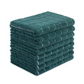 Microfiber Dish Towels - Soft, Super Absorbent and Lint Free Kitchen Towels - 8 Pack (Lattice Designed Green Colors) - 26 x 18 I