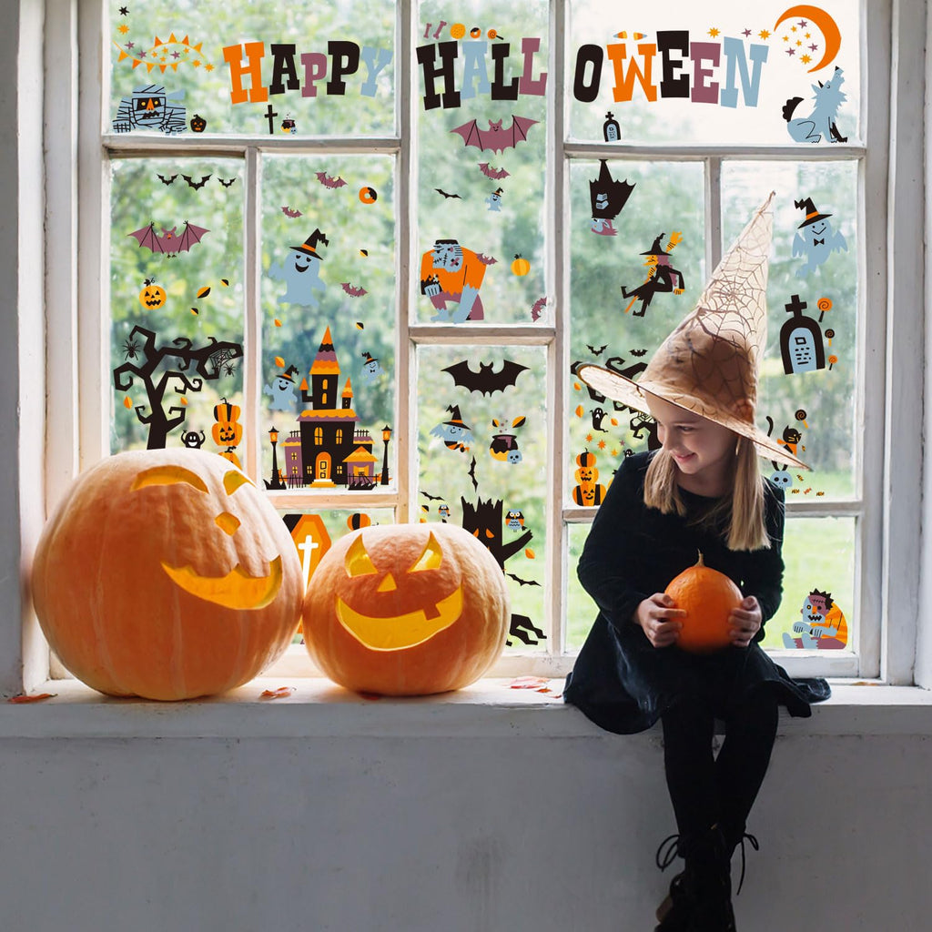 Ccinee Halloween Window Stickers