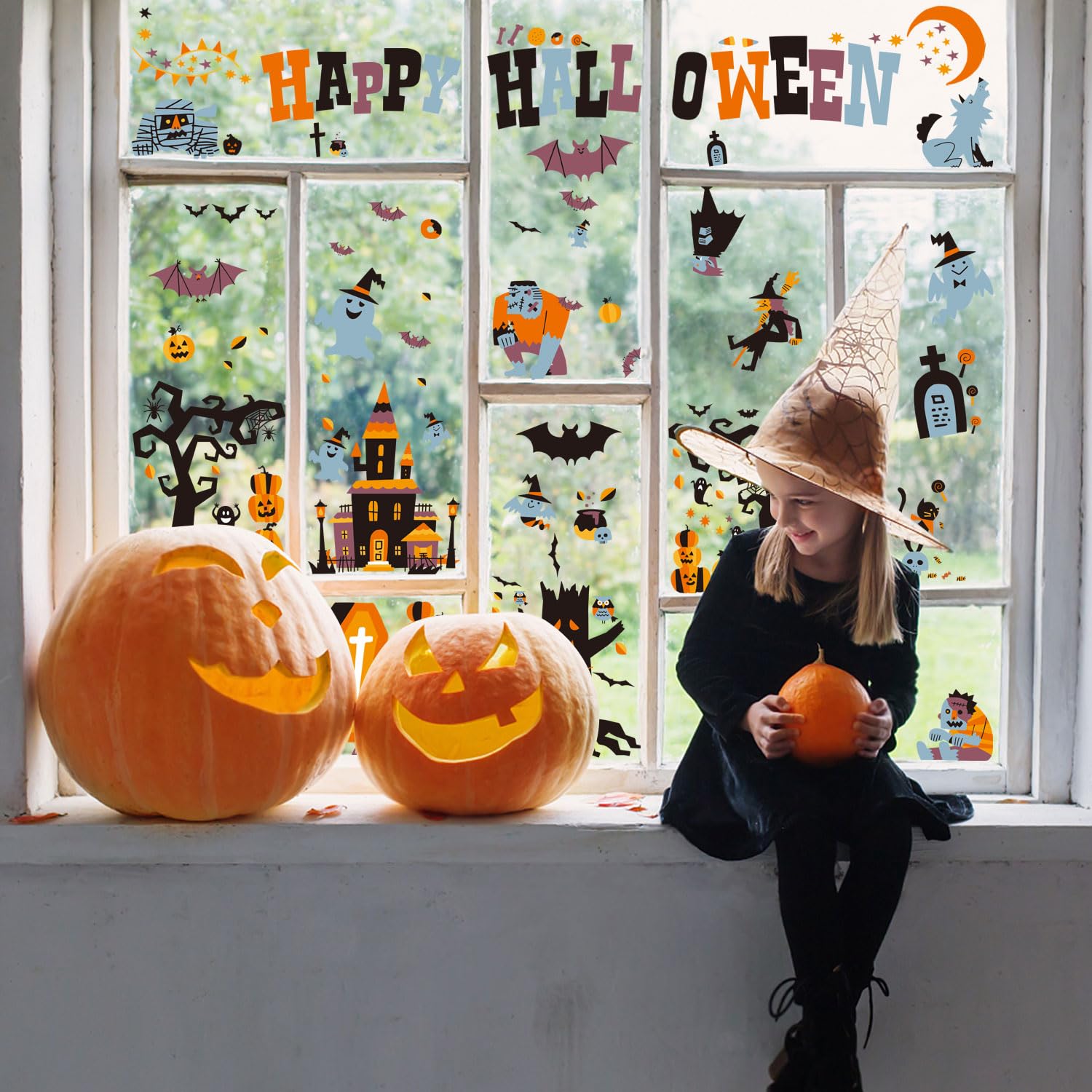 Ccinee Halloween Window Stickers