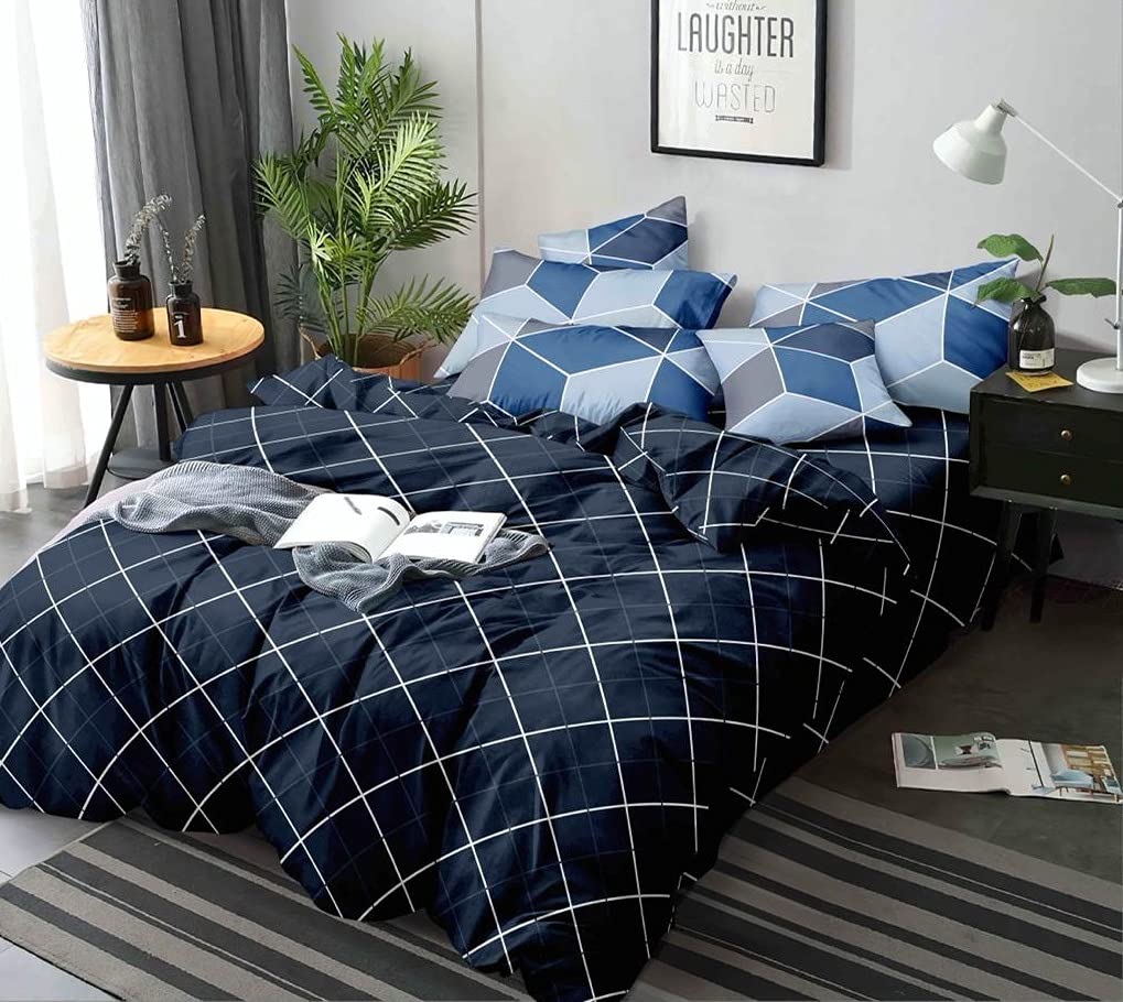 The Home Style 350Tc Super Soft Glace Cotton King Size Double Bed Ac Comforter Ll Blanket Ll Duvet With 1 Flat Bedsheet And Two 