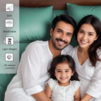 Linenwalas Eucalyptus Tencel Bed Sheet Set Queen Size 4Pc - Aqua, Soft & Breathable Cooling Sheets for Hot Sleepers