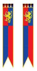 Beistle Jointed Medieval Pull-Down Cutouts 2 Piece, 6, Multicolored