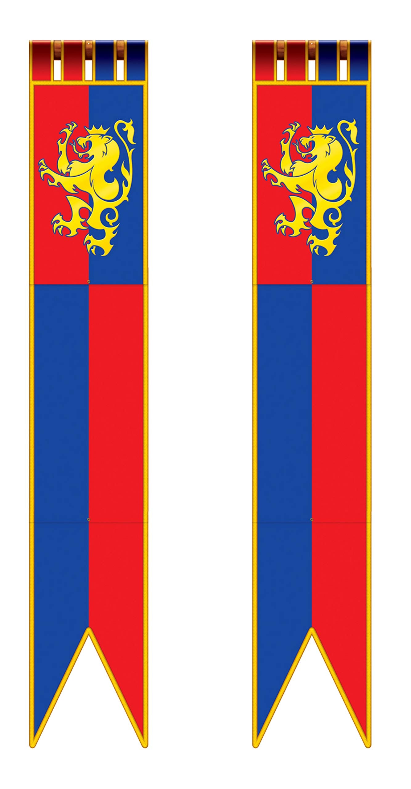 Beistle Jointed Medieval Pull-Down Cutouts 2 Piece, 6, Multicolored