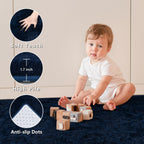 Larhom Extra Large Fluffy Shag Area Rug For Living Room, 8X10 Ft Navy Blue Fuzzy Plush Rugs For Bedroom, Kids Girls Boys Room, N