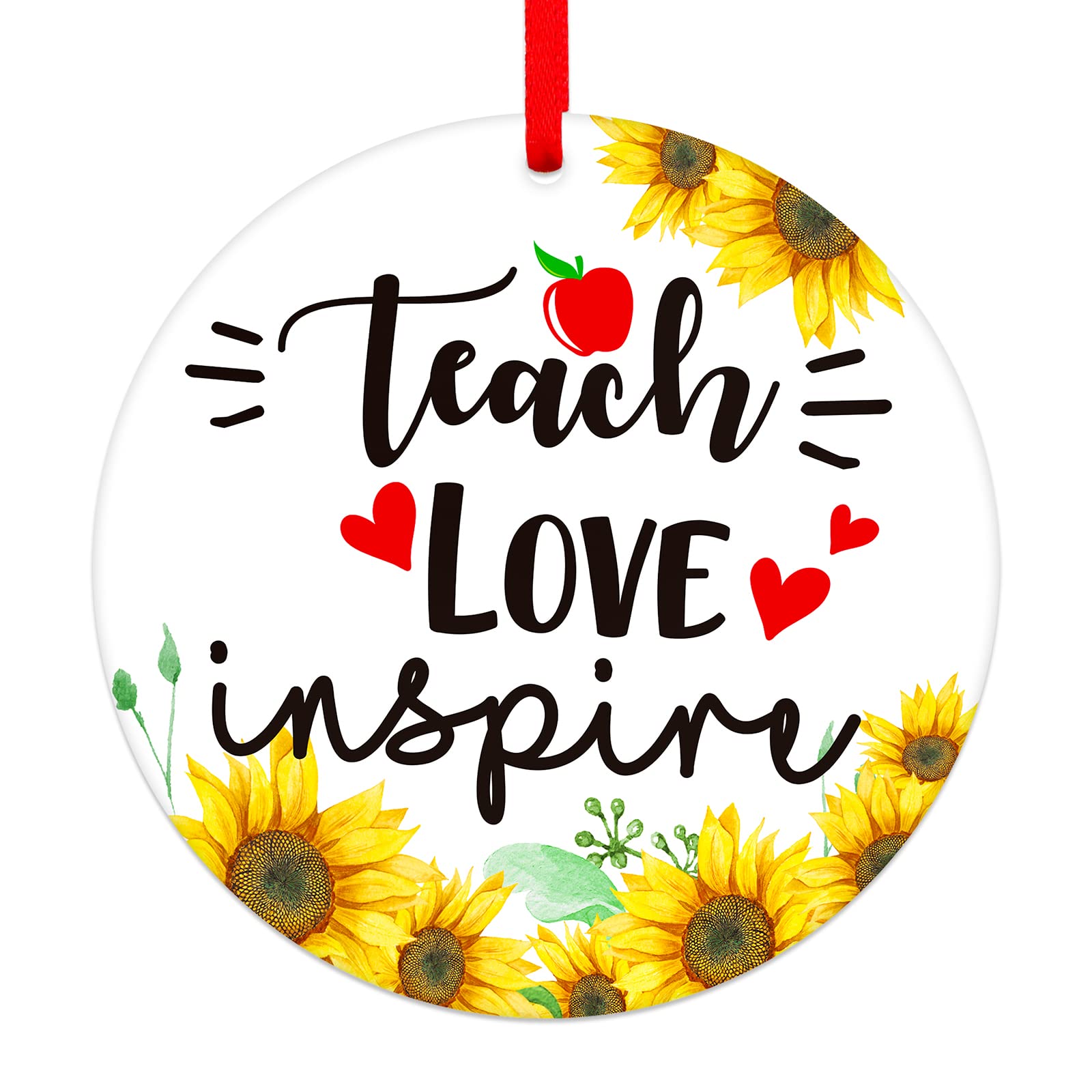 Teacher Appreciation Gifts For Women Men Teach Love Inspire Teacher Ornament End Of The Year Teacher Retirement Gifts Teacher Ap