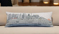 HomeRoots Cream 35' White San Francisco Daylight Skyline Lumbar Decorative Pillow