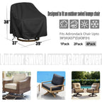 Outdoor Swivel Lounge Chair Cover 4 Pack,Waterproof Heavy Duty Outdoor Chair Covers, (39' W X 37' D X 38' H) Patio Furniture Cover For Swivel Patio Lounge Chair