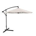 Pure Garden 10-Foot Offset Patio Umbrella with Cross Base, Cream