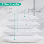Three Geese Goose Feather Pillow Soft 600 Thread Count Cotton White King Size