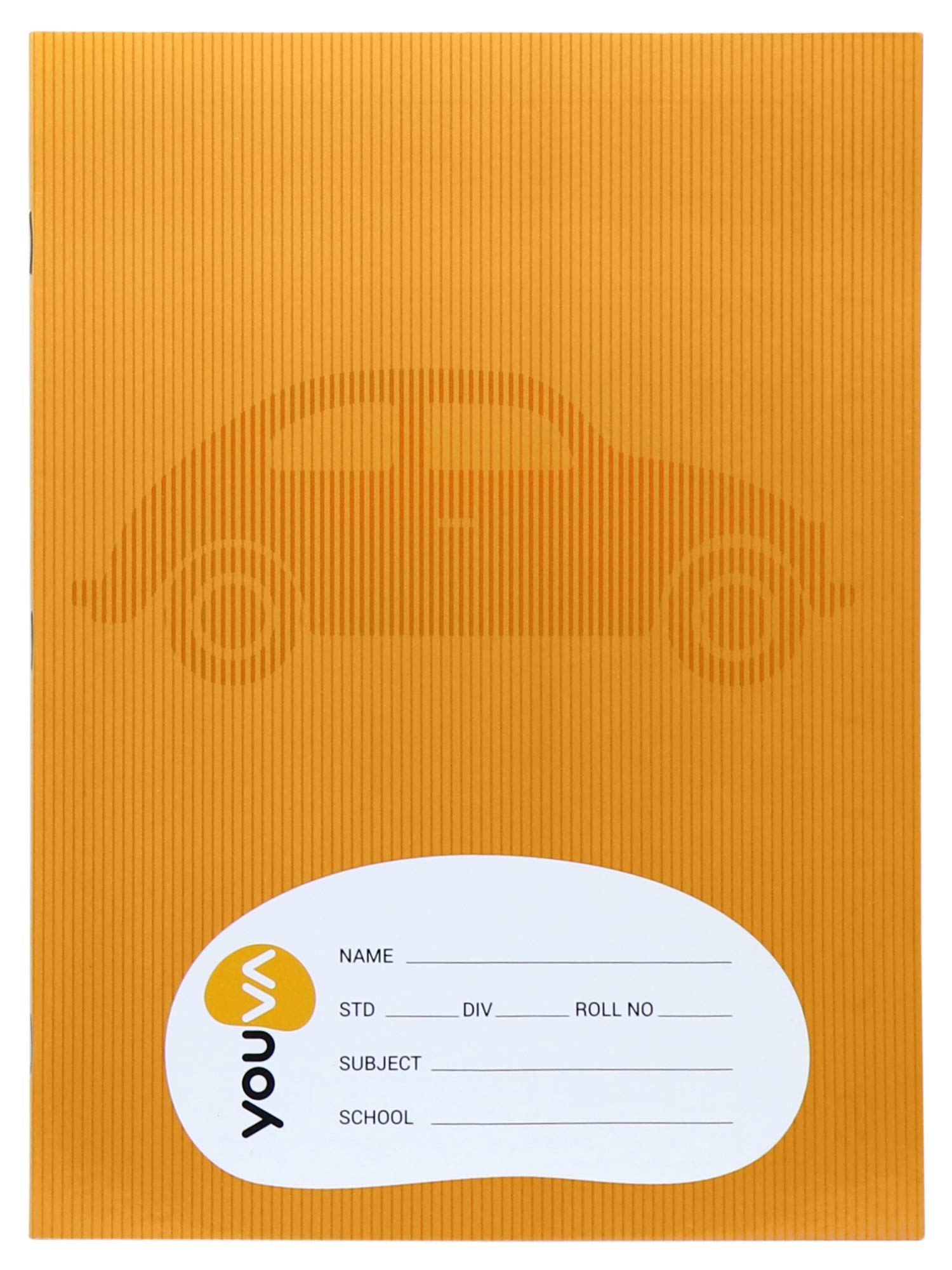 YOUVA Navneet Youva | Brown Cover | Soft Bound Notebook | 18 Cm X 24 Cm | Double Line | 172 Pages | Pack Of 12
