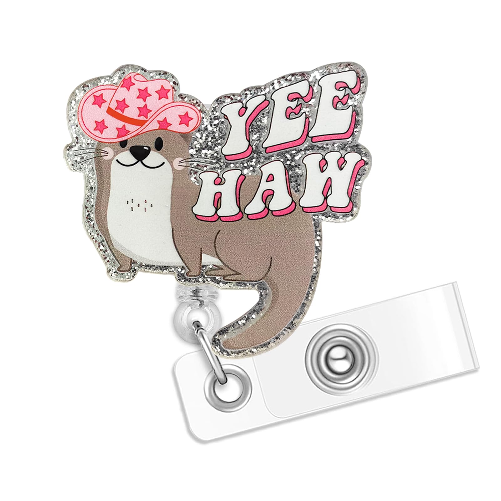 Sea Lion Badge Reel, Funny Marine Life Badge Reels Retractable, Name Badge Holder Reel Id Clip, Cute Animal Pediatric Decorative