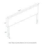 Furinno Roanne Plain Headboard, King, Fog
