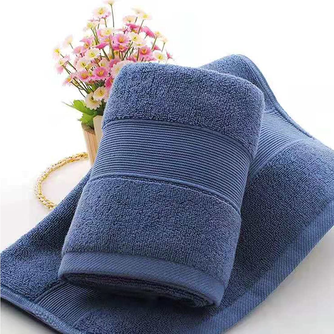 2 Pack Hand Towels For Bathroom- (14 X 30 Inch) 100% Cotton Hand Towel, Highly Absorbent And Quick Dry Face Washcloth, Home Soft