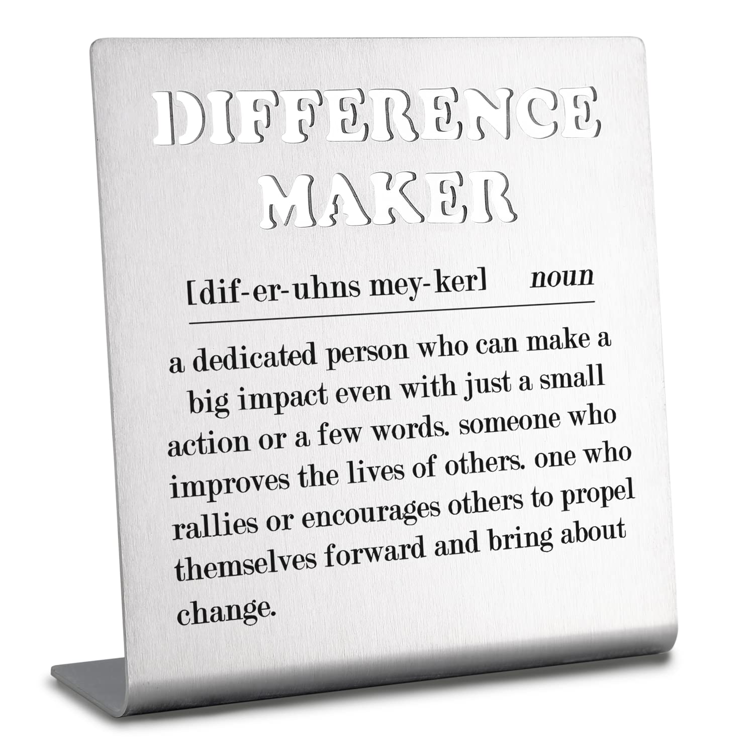 Difference Maker Sign Thank You Gift for Women Teacher Mentor Coach Boss Manager Inspirational Desk Decor Teacher Retirement Gif