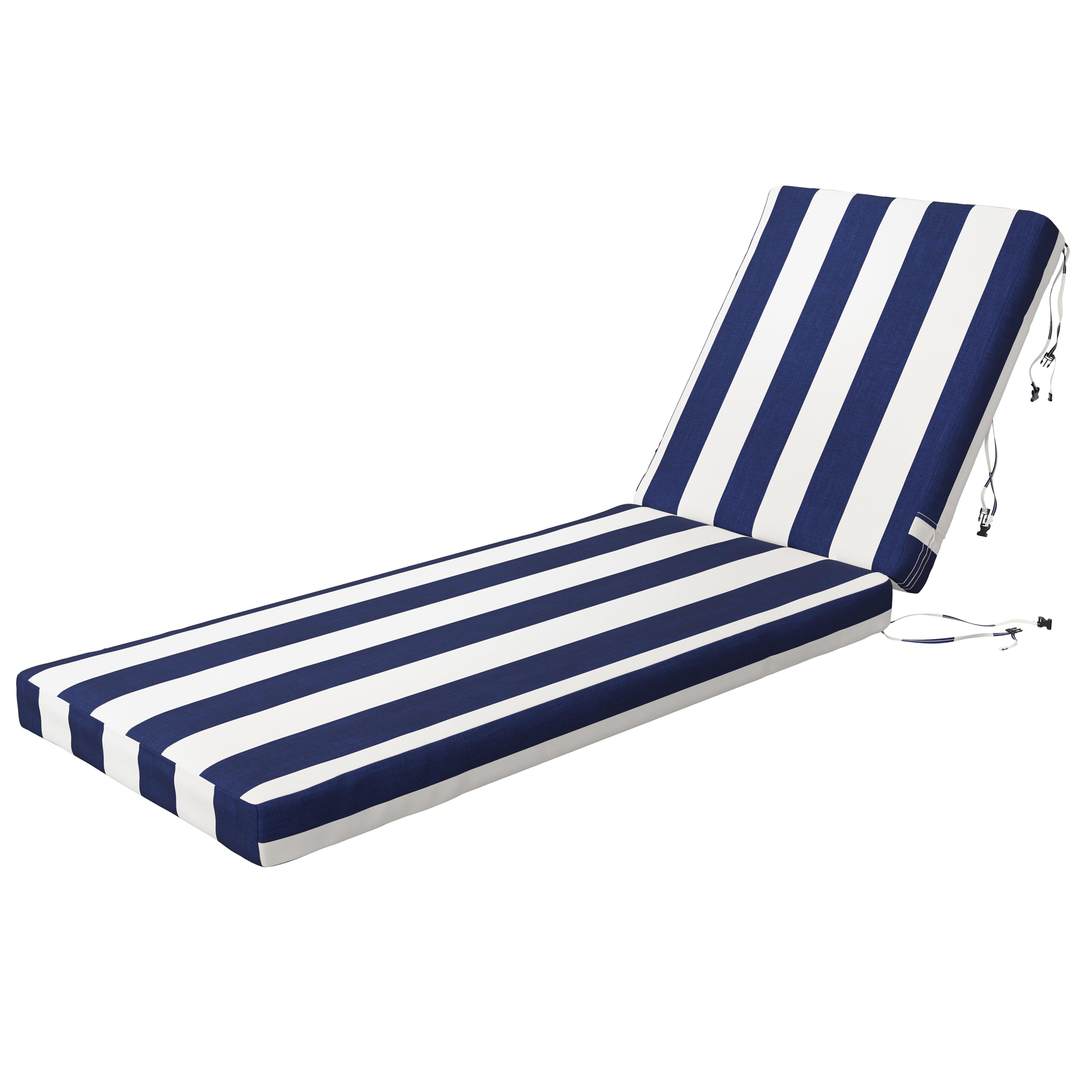Codi Lounge Chair Cushion, Outdoor Chaise Cushions For Pool, Double Waterproof Fabric, 70 X 22.5 X 3.5 Inch Cabana Blue