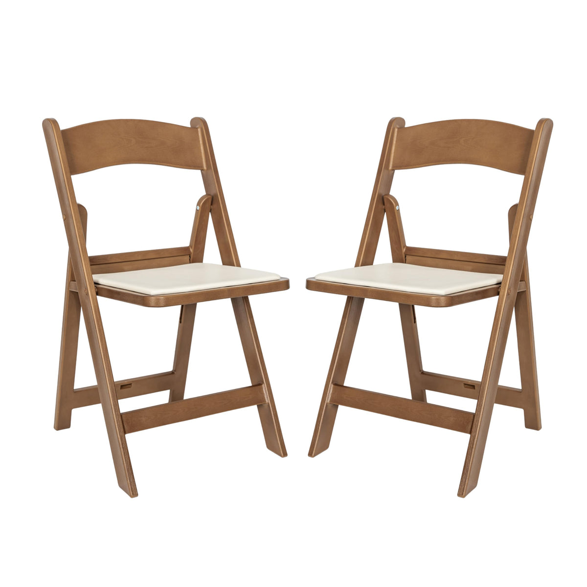 Flash Furniture Hercules Folding Resin- 2 Pack 800LB Weight Capacity Event Chair, Set of 2, Chestnut