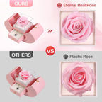Moshen Preserved Pink Rose with I Love You Necklace - Gifts for Girlfriend, Mom, Wife for Valentine's Day, Birthday, Anniversary