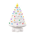 Mr. Christmas Nostalgic Ceramic Christmas Tree with LED Lights Indoor Decoration, 14 Inches, White