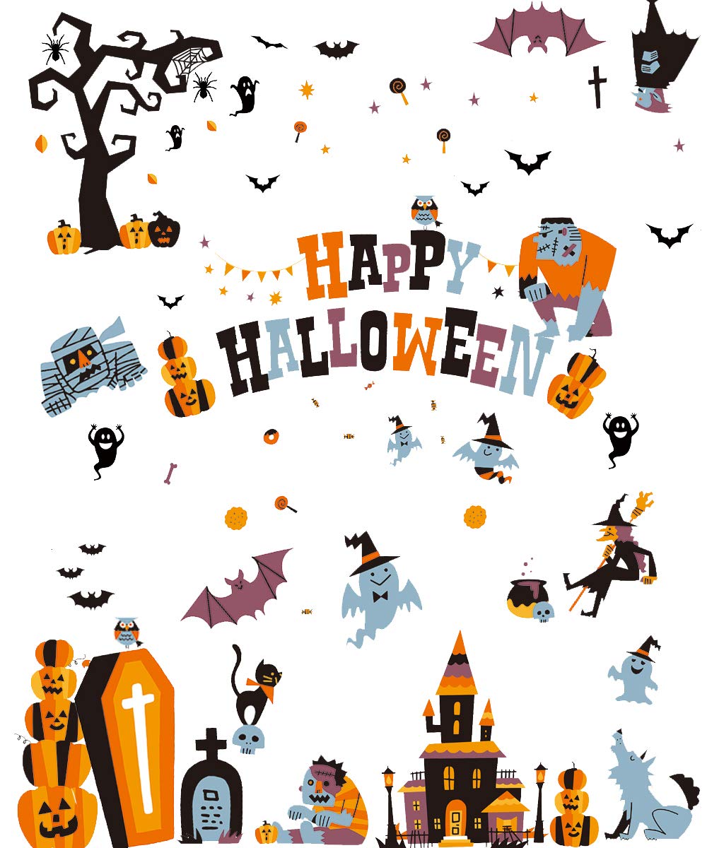 Ccinee Halloween Window Stickers