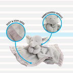 Kids Preferred Carter's Elephant Plush Stuffed Animal Snuggler Blanket Gray Polyester 14 Inch