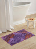 BIANCA Super Soft Designer Anti Slip Bath Mat 1pc Large (spa) GeometricPlum/red