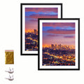 LIPHISFUN Diamond Painting Frame 30x40cm Diamond Art Frames Display Picture 12x16 Without Mat or 10x14 with Mat 2 Pack,Natural S