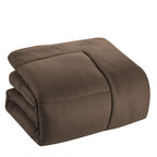 King Size Comforter Set 8 Piece Bed In A Bag With Bed Skirt, Fitted Sheet, Flat Sheet, 2 Pillowcases, 2 Pillow Shams, King, Checkered Chocolate