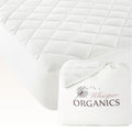 100% Cotton Organic Mattress Pad - Luxury Quilted Mattress Topper Protector Plush & Breathable Machine Washable Design - Fairtra