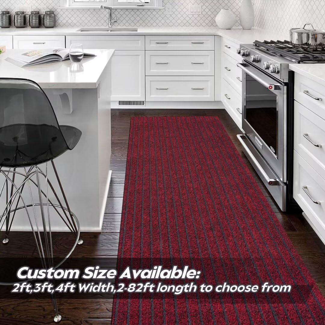 Gotohipi Custom Sizes Runner Rug 3'X6'Indoor Outdoor Utility Carpet,Area Rugs With Non Slip Rubber Backing For Hallway Kitchen E
