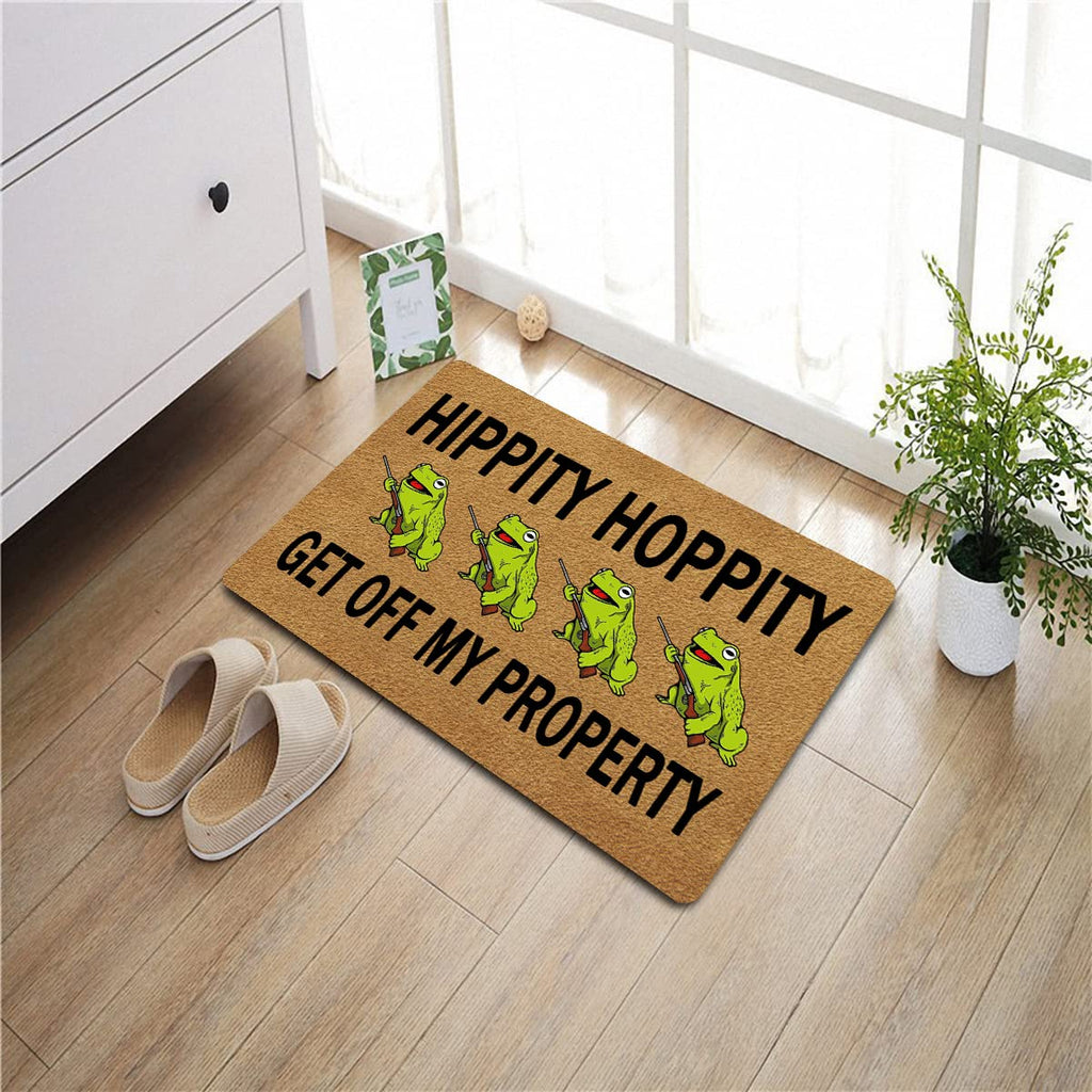 Funxilin Welcome Door Mats For Home Decor (23.6 X 15.7 Inch) Funny Mats With Anti-Slip Rubber Back Kitchen Rugs Personalized Doo