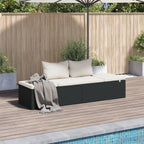 Vidaxl Patio Bed Black 76.8''X23.6'' Poly Rattan