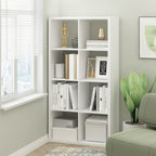 Furinno 8-Cube Open Back Decorative Storage Organizer, White - Stylish and Functional Cube Shelf for Home or Office