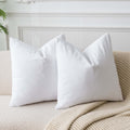 Juspurbet White Velvet Throw Pillow Covers 14X14 Inch Set Of 2 For Living Room Couch Sofa Bedroom Decorative Square Solid Soft C