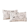 Ecocott 2 Pack Pillowcase King Size, Cartoon Cats Pattern Pillow Cases Set, 100% Cotton Pillow Covers With Envelope Closure (Kin