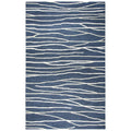 Rizzy Home Alora Decor Geneva 5' X 8' Lines Navy/Ivory Hand-Tufted Area Rug