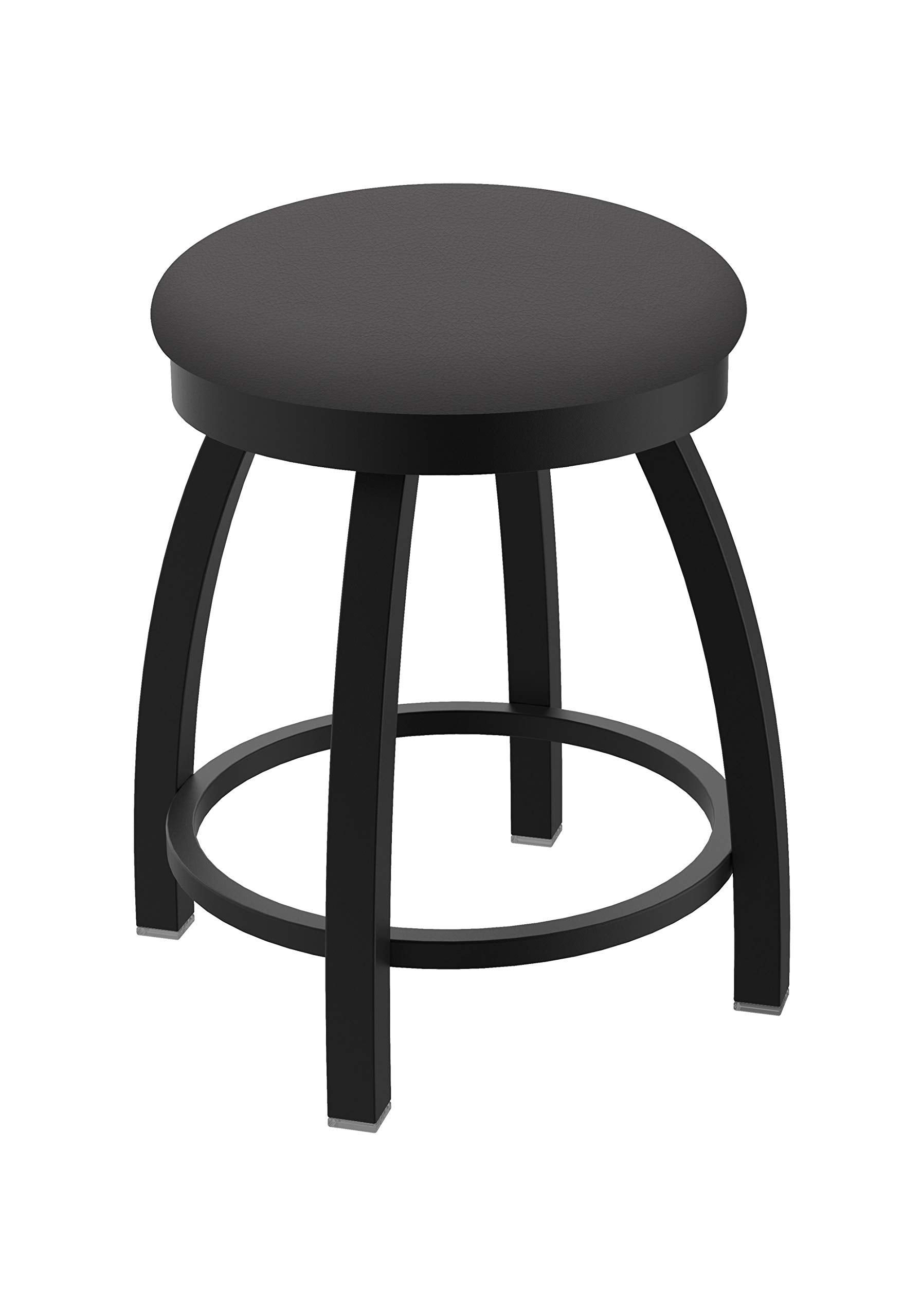 802 Misha 18 Swivel Vanity Stool with Black Wrinkle Finish and Canter Storm Seat