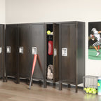 Miiiko Metal Storage Locker Cabinet With 1 Door, 18“ Deep Lockers With Hanging Hooks, Clothes Locker For School, Bedroom, Home Office, Gym And Changing Room