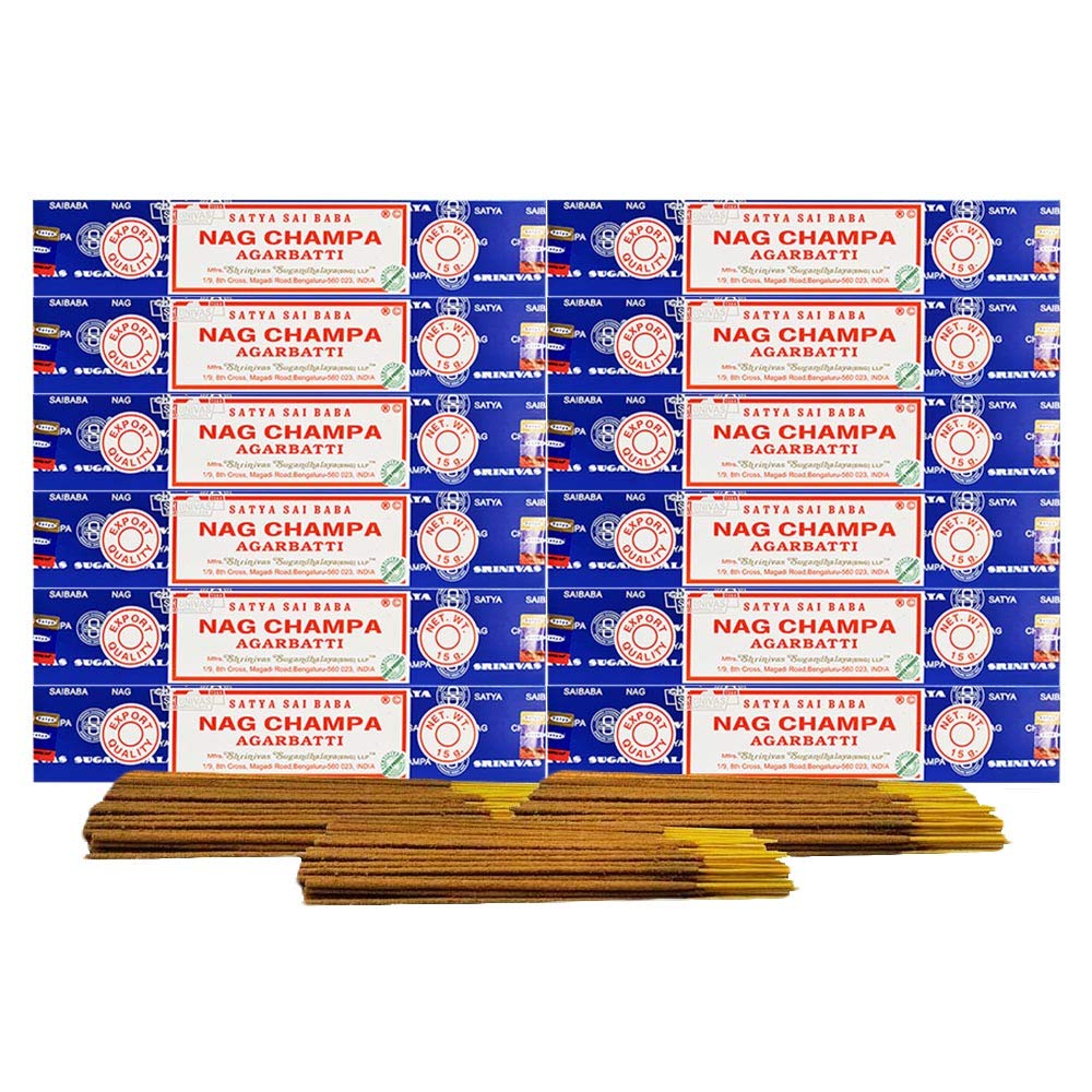Satya Sai Baba Nag Champak Agarbatti Original Incense Sticks, 180g