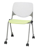 KFI Stacking Chair - Lime Green, White - 1 Each