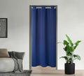 Pi Blackout Door Curtains,Thermal Insulated Room Darkening Pricacy Doorway Curtain Window Treatment,Room Divider Curtain Closet Curtain For Front Door/Sliding Door/Closet/Patio(Navy, W34Xl80)