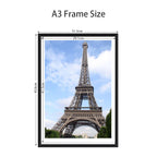 Lyyyxgyp A3 Black Metal Picture Frame 2 Pack 11.7X16.5 In Aluminum Alloy Photo Frame Gallery Poster Frame With Plexiglass For Wa